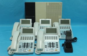 中古ビジネスフォン　NTT　αNX-S　5台とコードレスセット